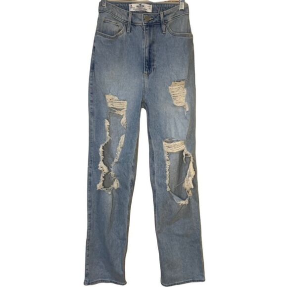 Hollister Pants - Hollister Ultra High Rise Ripped Dad Jean Vintage Stretch Womens/Juniors size 24